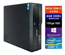 Pc Cpu Computador   Core I7 3.4ghz + 8gb Ram + 120 Ssd Nfe