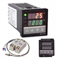 Controlador De Temperatura Digital Lcd Pid Rex-c100 + K