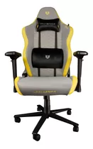 Silla De Escritorio Balam Rush Thunder Comp Gamer Ergonómica  Gris Y Amarilla Y Negra Con Tapizado De Tela