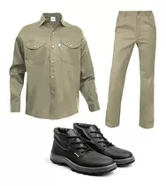 Kit Ropa Trabajo Camisa Pantalon Talle 42 Grafa + Botin 42