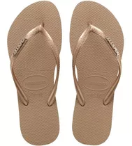 Ojotas Mujer Havaianas Original | Slim Logo Metalic | Colore