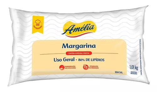 Margarina 80 Lipídios S sal Uso Geral Amélia 1 01k Parcelamento sem