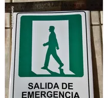 Señaletica Autoadhesiva Mutual Salida Emergencia