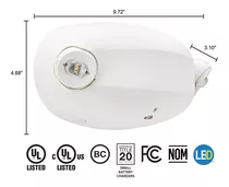 Luminaria De Emergencia De Led 1.2w Elm2l M12 Doble Óptica Color Blanco