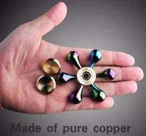 Fidget Hand Spinner Finger Toy Anti Stress Metal Cobre Top::