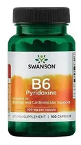 Vitamina B6 Piridoxina 100mg 100 Capsulas Envio Gratis