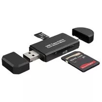 Leitor De Cartão 3 Em 1 Card Reader Usb 2.0 Type C Micro Usb