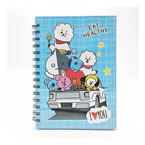 Cuaderno K-pop Bts21 Tapa Dura Anillado Chimmy Tata Cooky