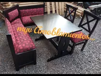 Juego De Comedor Esquinero Madera Macizo