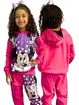 Conjunto Moletom Infantil Minnie Agasalho Menina Com Capuz