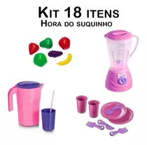 Cozinha Infantil Suco Jarra Copo Fruta Liquidificador 18pç