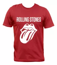 Remera Rolling Stones Logo Blanco Rock & Roll 100% Algodón