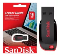 Pendrive Sandisk Cruzer Blade 16gb Usb 2.0 Sdcz50-016g-b35