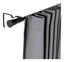 Cortinero Ajustable Congo Sencillo De 1.40 A 2.60m Vianney Color Negro