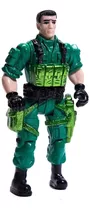 Boneco Battle Hero Verde Brilhante Com Acessórios Zr Toys