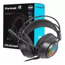 Headset Fone Microfone Gamer Pc Ps4 Fortrek Crusader Rgb +p3