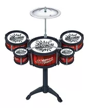 Mini Bateria Musical Infantil Jazz Drum Tambor E Baquetas