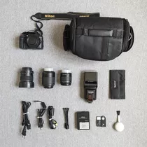 Kit Nikon D3300 Dslr C/ Lentes 18-55mm, 55-200mm, Fisheye E+