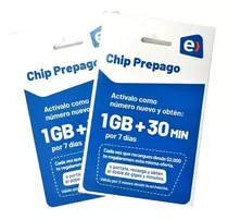 Chip Prepago Entel 1 Gb + 30 Min - Pack 100 Unidades