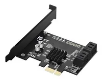 Placa Pci-e X1 Controladora Sata 3.0 4 Porta + 2 Cabos 6gbs.