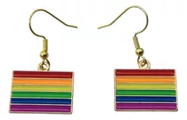 Par De Aretes Pride Gancho Acero Arcoíris Lgbt Gay Orgullo 