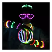 100 Pulseras Fluor Luminosas  Moda Tiktok Brillan Oscuridad 