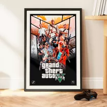Cuadro 60x40 Gamer - Gta V - Grand Theft Auto 5