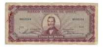 Billete De Chile 5000 Pesos Tocornal - Quinientos Cóndores