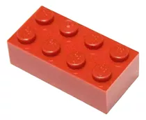 Lego 3001. Brick 2x4. Cor Vermelho. Original. 100 Unid.