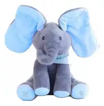 Elefante Elefantinho Pelúcia Interativo Canta Abana Orelha 