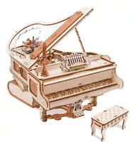 Kits De Modelos De Piano Mágico De Madeira Com Quebra-cabeça