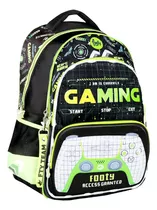 Mochila 18 Pulgadas, Espalda Level Up, Luz Led, Footy, 12933