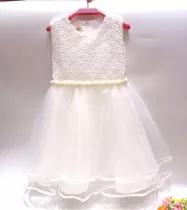 Vestido Importado De Nena Con Tull Super Dedicado Para Fiesta, Comunion, Cortejo, Eventos, Fotografia Talle 4 A 10 