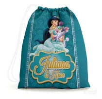 10 Sacolinhas Surpresa Personalizada Tecido Jasmine