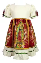 Vestido Bebe Virgen De Guadalupe Algodón Mexicano Infantil
