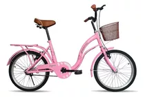 Bicicleta Urbana Infantil Jaguar Ipanema R20 Frenos V-brakes Color Rosa Con Pie De Apoyo