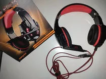 Auriculares Gamer Kotion Each G9000 Black Y Red Con Luz Led