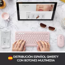 Logitech K380, Teclado Bluetooth Multi-dispositivo - Rosado Color Del Teclado Rosa Idioma Español