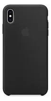 Funda Silicona Case Felpa Para iPhone XS Max Negro