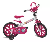 Bicicleta Aro 16 Sweet Flower Pro Bandeirante Rosa 3077 5+