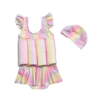 Traje De Baño Flotante Para Niñas, Bonito, Sin Mangas, De Un