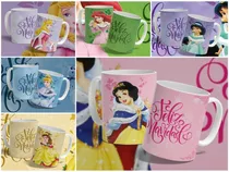 Plantillas Sublimación Tazas Princesas Y Personajes Navidad