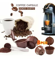 8 Cápsulas Reutilizables- Dolce Gusto, Con Cepillo Y Cuchara