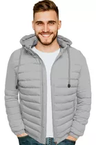 Chaqueta Acolchada Para Hombre Con Capota En Algodon 