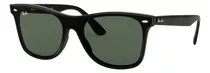 Anteojos De Sol Ray-ban Wayfarer Blaze Large Con Marco De Nailon Color Matte Black, Lente Green Clásica, Varilla Matte Black De Nailon - Rb4440n