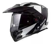 Casco Abatible Ls2 Ff324 Metro Evo Sub Negro Light Brillante