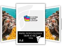 1000 Folhas Papel Foto Glossy 180g A4 Dupla Face