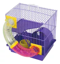 Gaiola Hamster 3 Andares Super Luxo Tubo Cor Lilás