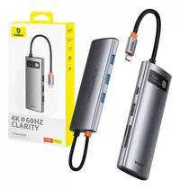 Adaptador De Hub Usb C Baseus 7x1 Com Hdmi 4k 60 Hz Pd 100w