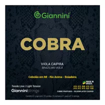 Encordoamento Para Viola Caipira Tensão Leve Cobra Giannini